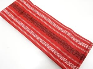 アンティーク　変わり縞模様織り出し半幅帯（着用可）